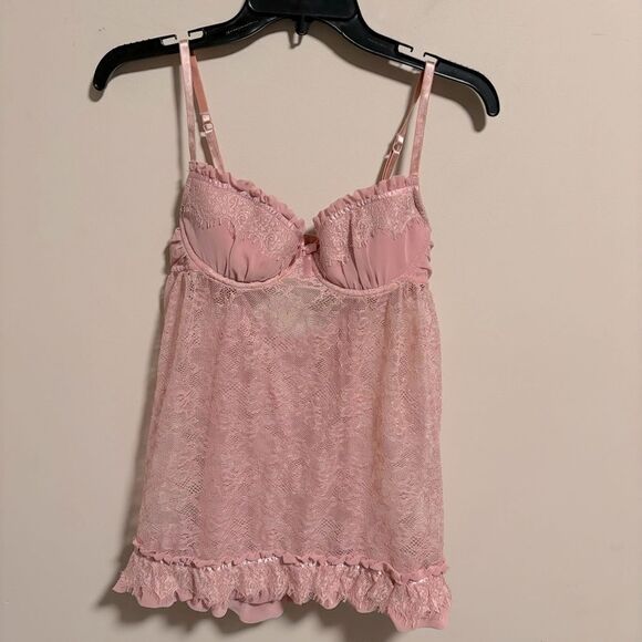 Victoria’s Secret Sexy Little Things Blush Pink Babydoll Nightgown- Size 36B - Picture 1 of 5